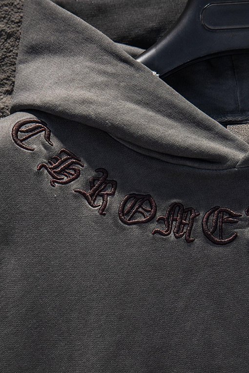 クロムハーツ 420g リバースカラー ダメージフード付きスウェットシャツ