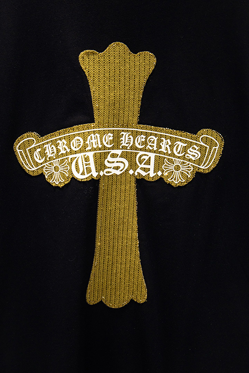 クロムハーツ 新作オーストリアラインストーンイレギュラーヘムシャツ