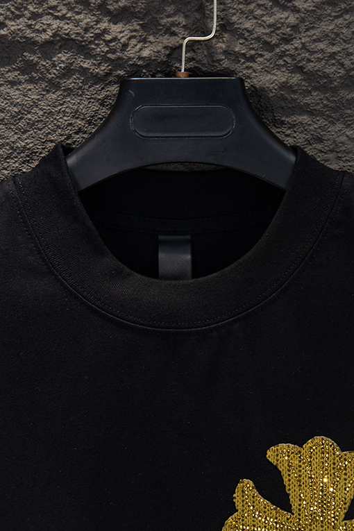 クロムハーツ 新作オーストリアラインストーンイレギュラーヘムシャツ