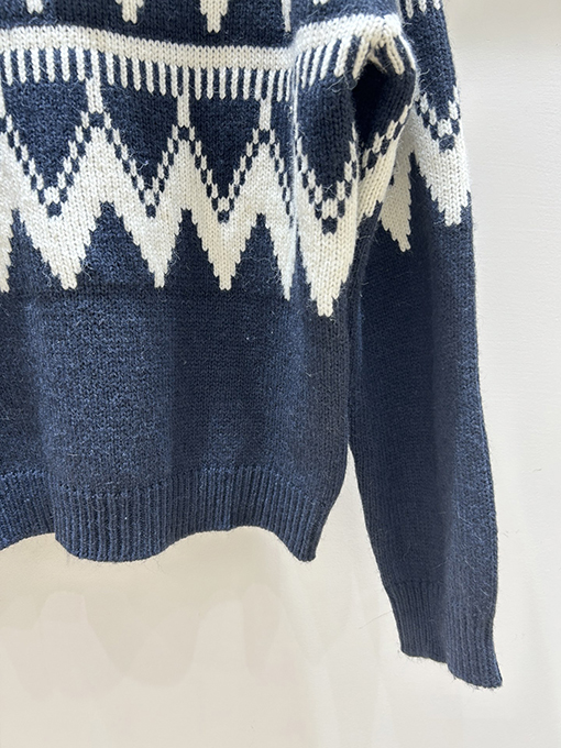 ディオール ダイヤモンド柄ニットクルーネックプルオーバーセーター