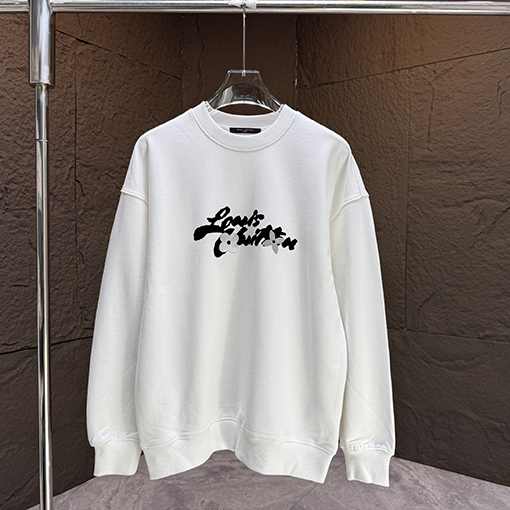 ルイヴィトン クラックシルバーロゴ フロッククルーネックスウェットシャツ