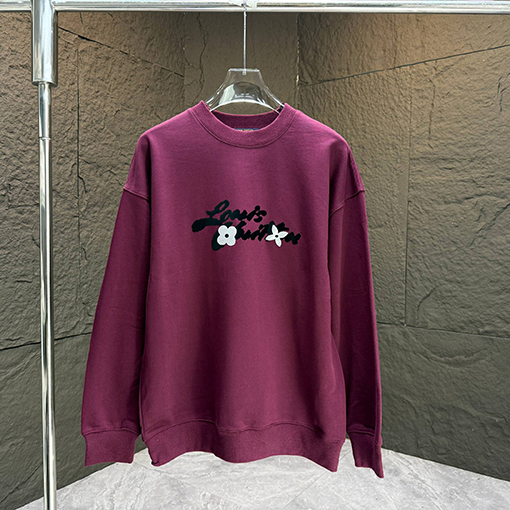 ルイヴィトン クラックシルバーロゴ フロッククルーネックスウェットシャツ