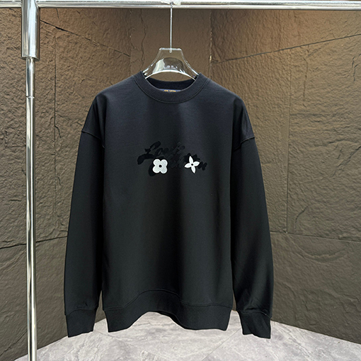 ルイヴィトン クラックシルバーロゴ フロッククルーネックスウェットシャツ