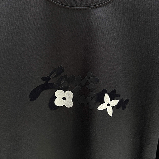 ルイヴィトン クラックシルバーロゴ フロッククルーネックスウェットシャツ