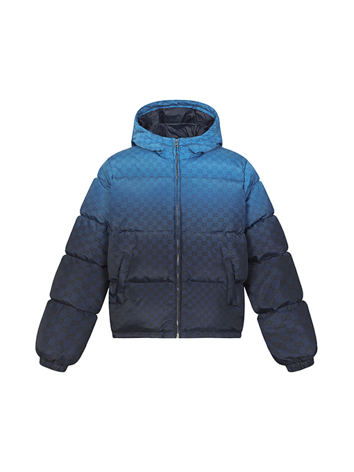 グッチ 新しいグラデーションオールオーバープリントジップアップコットンジャケット