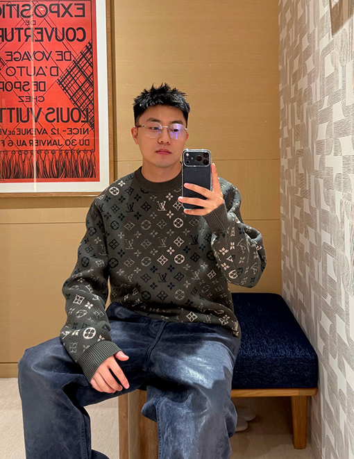 ルイヴィトン モノグラムジャカードクルーネックニットセーター