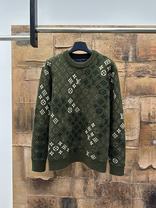 ルイヴィトン モノグラムジャカードクルーネックニットセーター