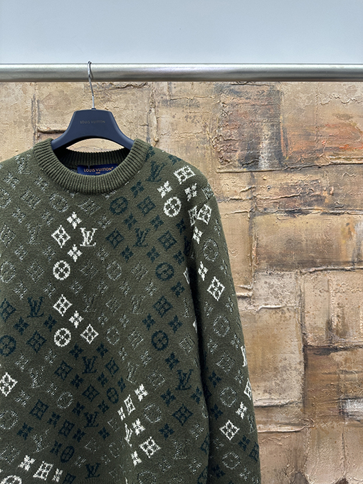 ルイヴィトン モノグラムジャカードクルーネックニットセーター