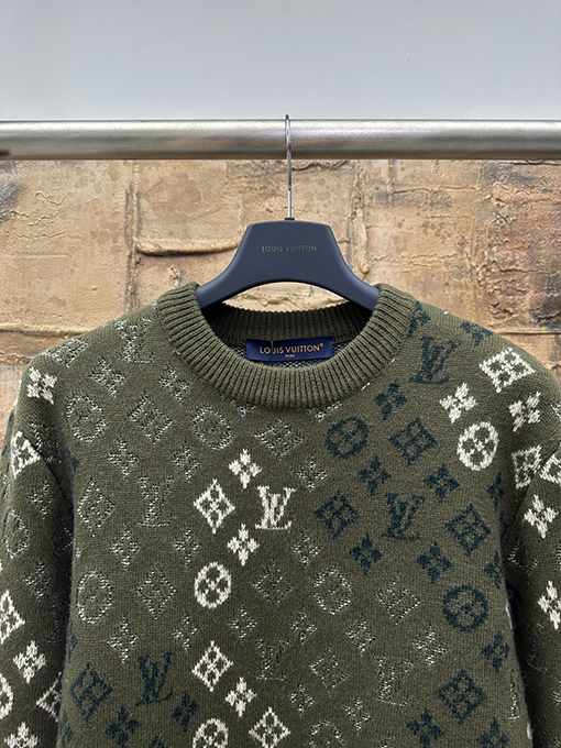 ルイヴィトン モノグラムジャカードクルーネックニットセーター
