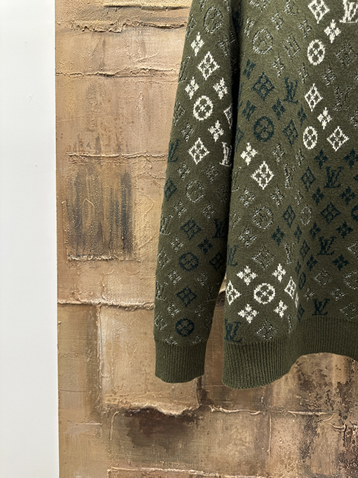 ルイヴィトン モノグラムジャカードクルーネックニットセーター