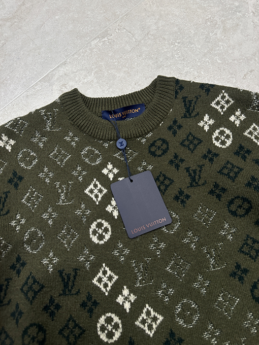 ルイヴィトン モノグラムジャカードクルーネックニットセーター