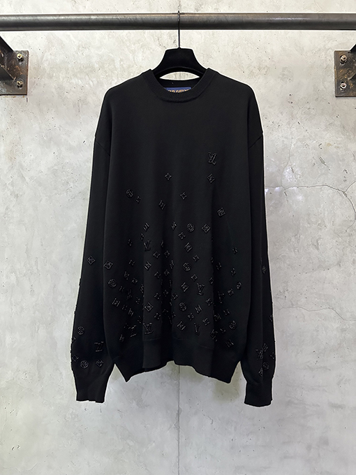 ルイヴィトンコピー グラデーションビーズニットプルオーバー