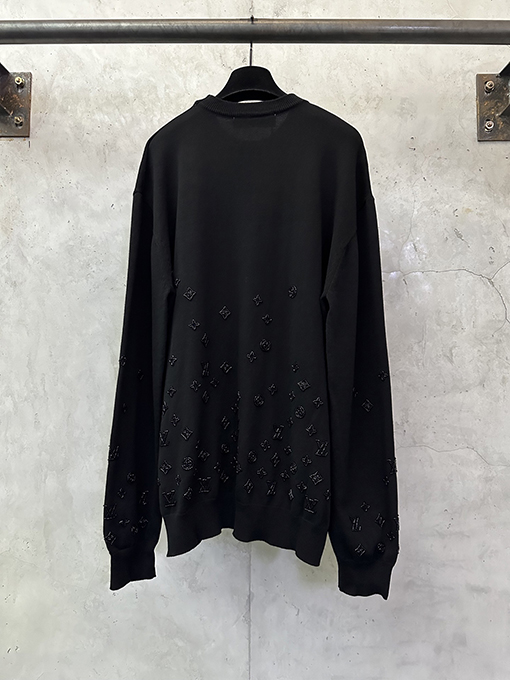 ルイヴィトンコピー グラデーションビーズニットプルオーバー