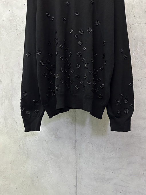 ルイヴィトンコピー グラデーションビーズニットプルオーバー