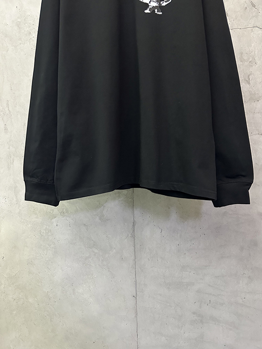 クロムハーツ FOTI システム ブラック&ホワイト ナイングリッド クルーネックロングスリーブシャツ