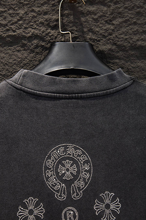 クロムハーツスーパーコピー 新作ラインストーンカラーバーニングパーカー