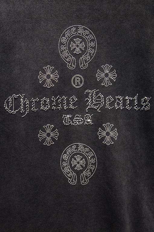 クロムハーツスーパーコピー 新作ラインストーンカラーバーニングパーカー