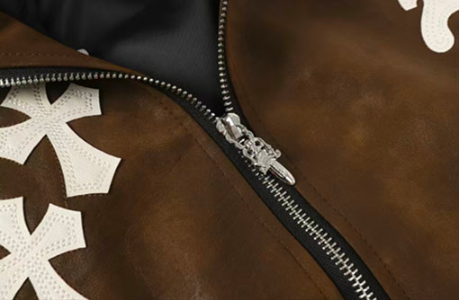 クロムハーツ ランウェイスタイルのスエードジャケット