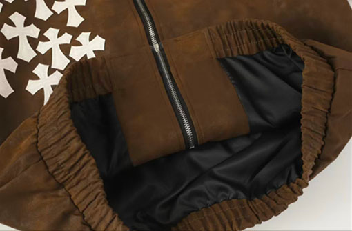 クロムハーツ ランウェイスタイルのスエードジャケット