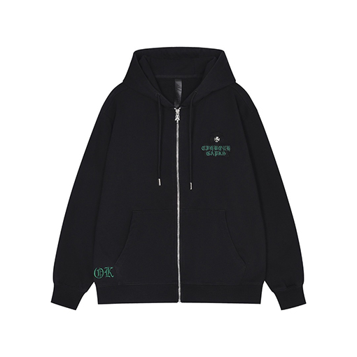 クロムハーツ 新作ウォッシュフローラルアップリケ刺繍 カーディガン スウェットシャツ