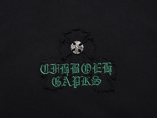 クロムハーツ 新作ウォッシュフローラルアップリケ刺繍 カーディガン スウェットシャツ