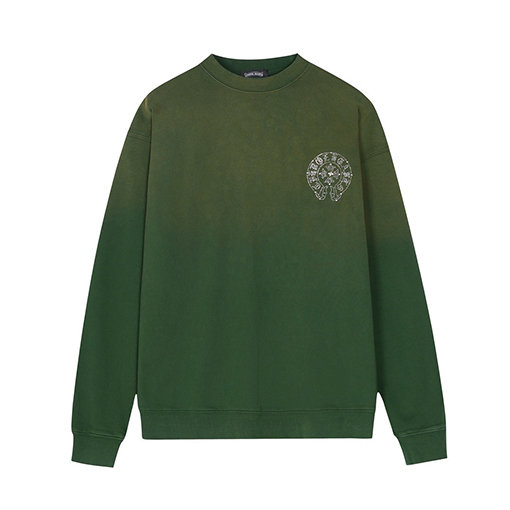 クロムハーツ クロスホースシューラインストーンヘビーデューティースウェットシャツ