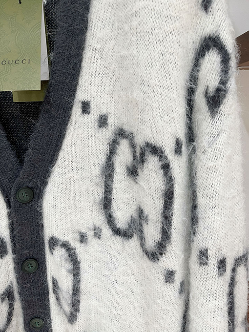 グッチ 両面ジャカードカーディガンセーター
