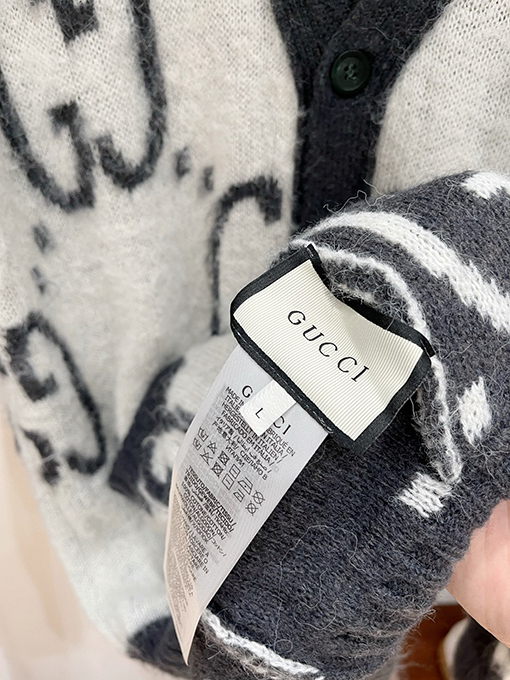 グッチ 両面ジャカードカーディガンセーター