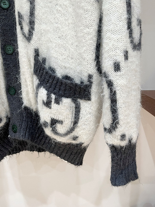 グッチ 両面ジャカードカーディガンセーター