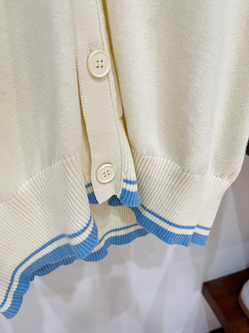 ディオール 新作の無地レター刺繍ニットカーディガン