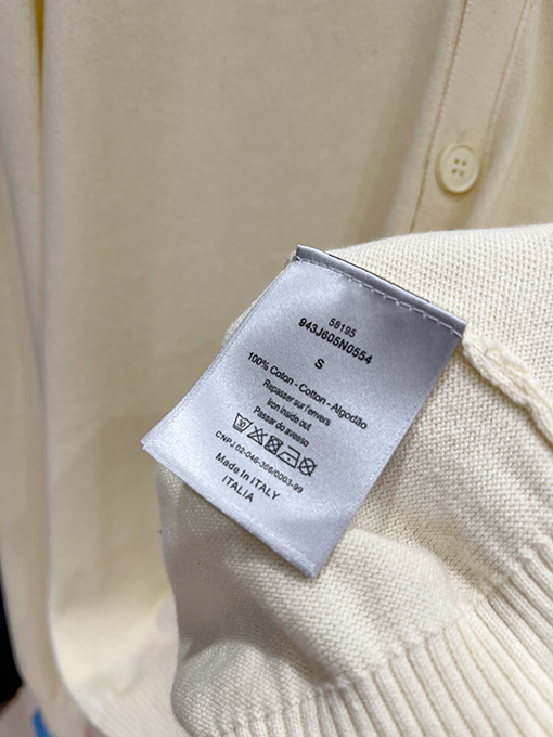 ディオール 新作の無地レター刺繍ニットカーディガン