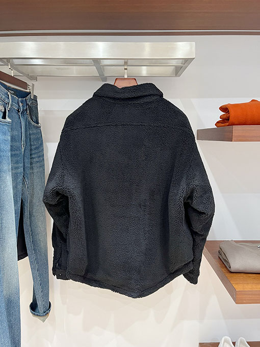 バレンシアガ eddy Fleece テディフリーススリーブパッチジャケット