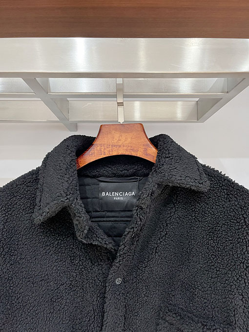 バレンシアガ eddy Fleece テディフリーススリーブパッチジャケット