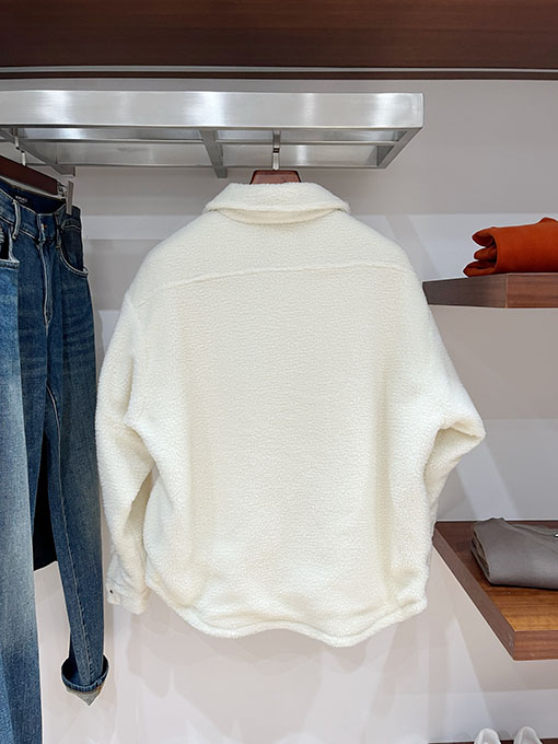 バレンシアガ eddy Fleece テディフリーススリーブパッチジャケット