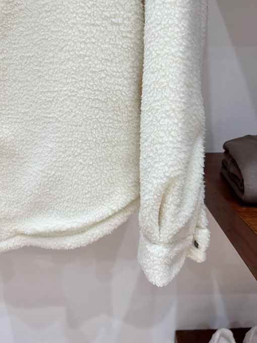 バレンシアガ eddy Fleece テディフリーススリーブパッチジャケット