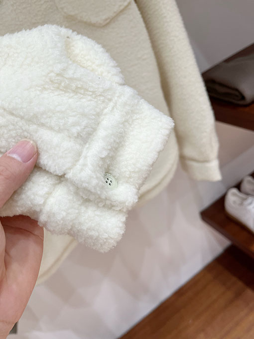 バレンシアガ eddy Fleece テディフリーススリーブパッチジャケット