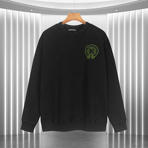 クロムハーツコピー 高品質のヘビーデューティー刺繍入りテリースウェットシャツ