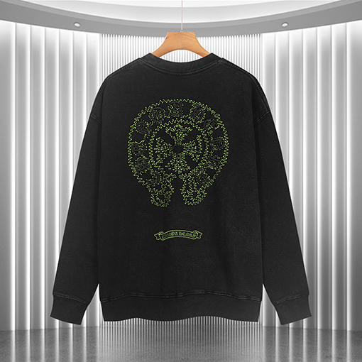 クロムハーツコピー 高品質のヘビーデューティー刺繍入りテリースウェットシャツ