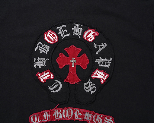 クロムハーツ クラシック高品質のヘビーデューティー刺繍入りテリースパーカー