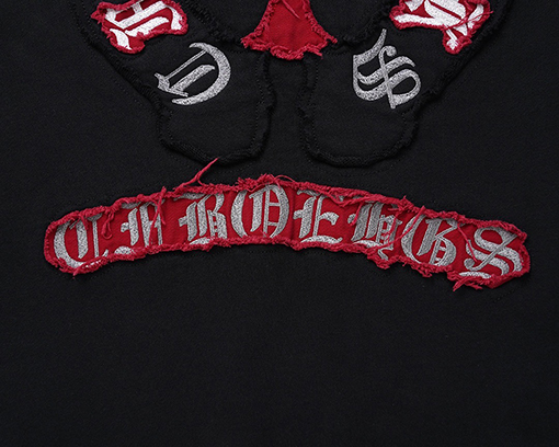 クロムハーツ クラシック高品質のヘビーデューティー刺繍入りテリースパーカー