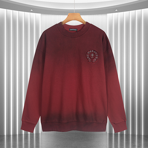 クロムハーツコピー 高品質のヘビーデューティーアップリケ刺繍入りテリースウェットシャツ