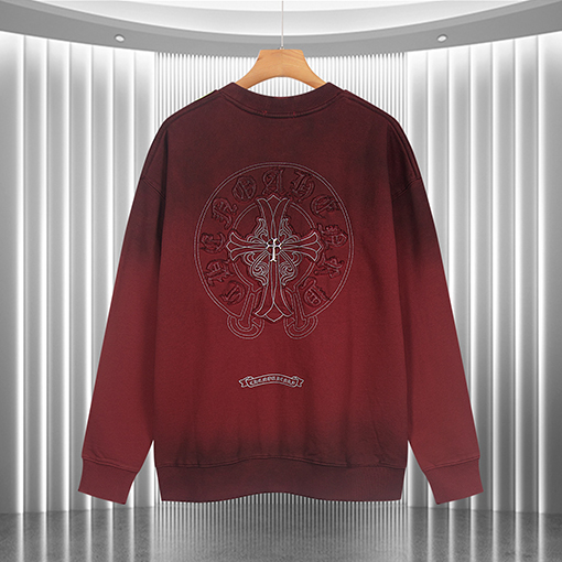 クロムハーツコピー 高品質のヘビーデューティーアップリケ刺繍入りテリースウェットシャツ