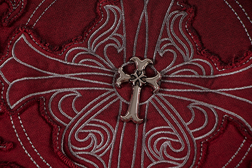 クロムハーツコピー 高品質のヘビーデューティーアップリケ刺繍入りテリースウェットシャツ