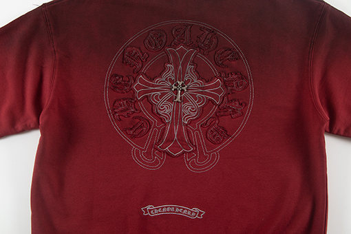 クロムハーツコピー 高品質のヘビーデューティーアップリケ刺繍入りテリースウェットシャツ