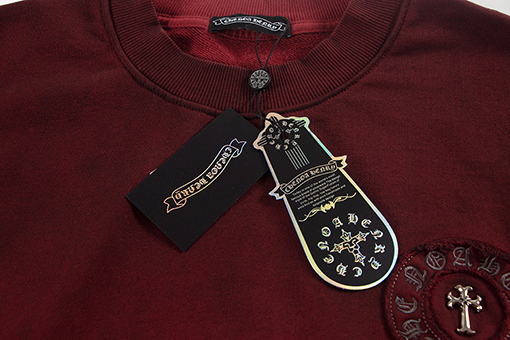 クロムハーツコピー 高品質のヘビーデューティーアップリケ刺繍入りテリースウェットシャツ