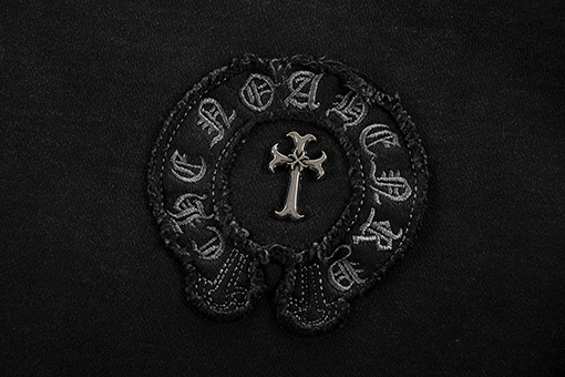 クロムハーツコピー 高品質のヘビーデューティーアップリケ刺繍入りテリースウェットシャツ