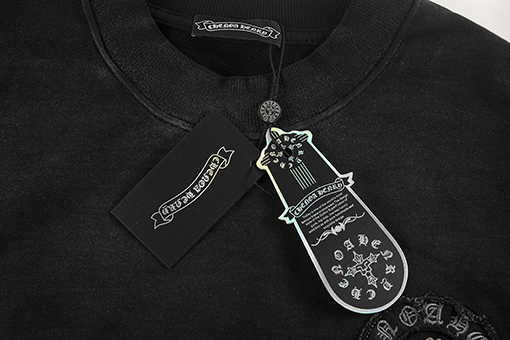 クロムハーツコピー 高品質のヘビーデューティーアップリケ刺繍入りテリースウェットシャツ