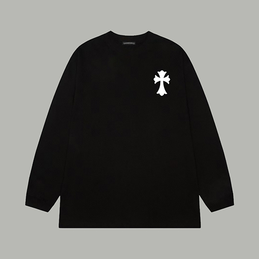 クロムハーツ フロントとバックにクロスロゴプリント長袖シャツ