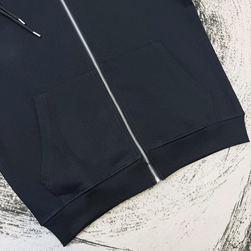 クロムハーツ 光沢のあるロゴパッチワーク刺繍のフード付きジャケット