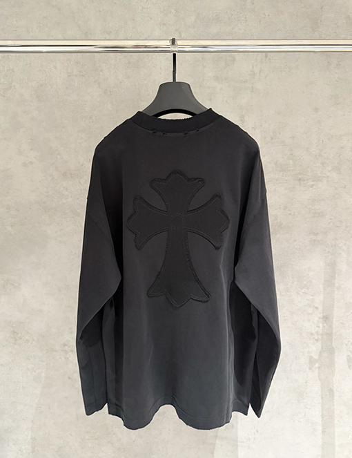 クロムハーツコピー 新作アップリケ刺繍ロングスリーブスウェットシャツ